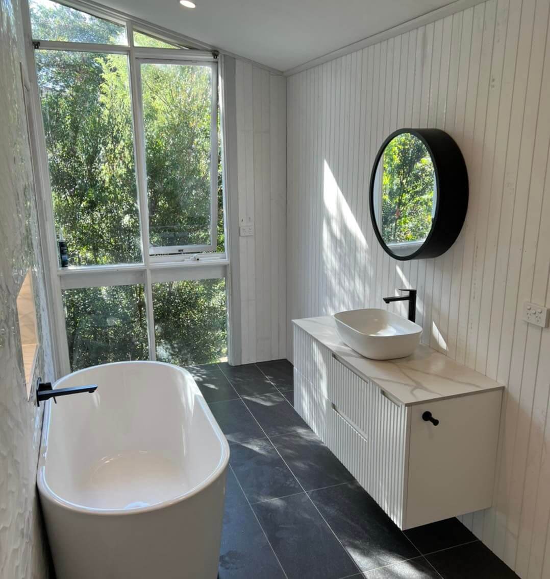 Bathroom plumbing rough-in and fit-off